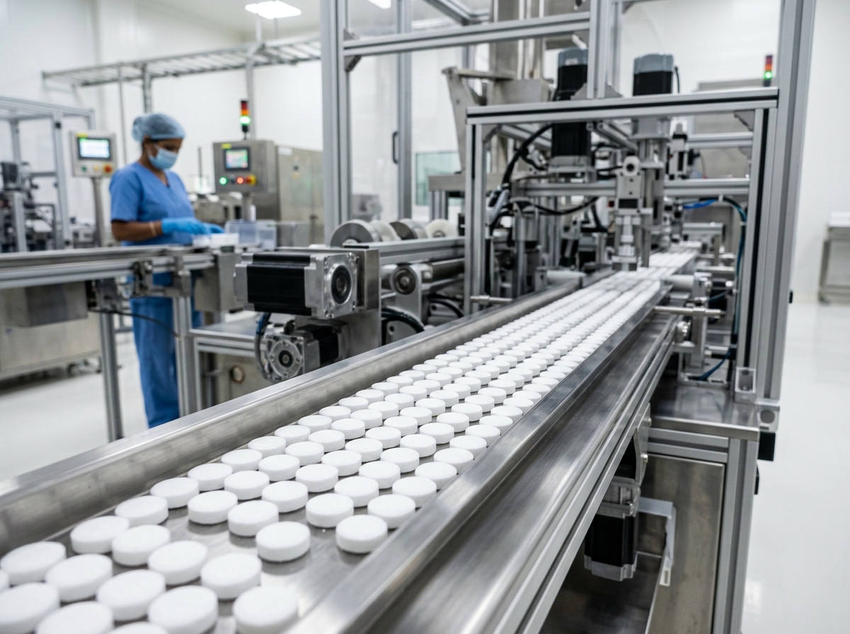 Automatic camphor tablet production line